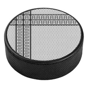 Keffiyeh-Symbol des palästinensischen Widerstandsm Eishockey Puck