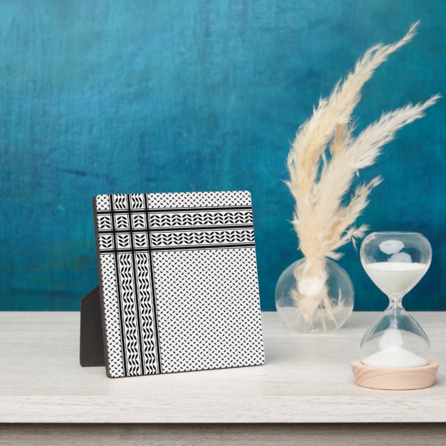 Keffiyeh-Symbol des palästinensischen Widerstandsm Fotoplatte (InSitu)