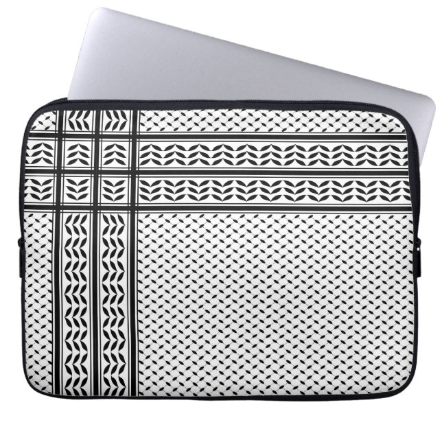 Keffiyeh-Symbol des palästinensischen Widerstandsm Laptopschutzhülle (Vorderseite)