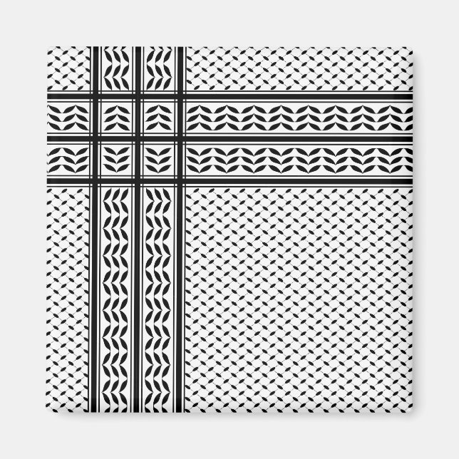 Keffiyeh-Symbol des palästinensischen Widerstandsm Magnet (Vorne)