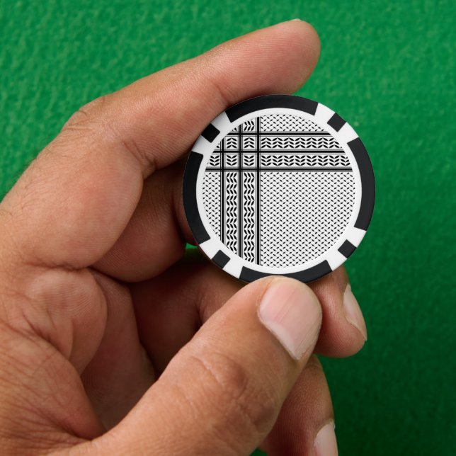 Keffiyeh-Symbol des palästinensischen Widerstandsm Pokerchips (Hand)