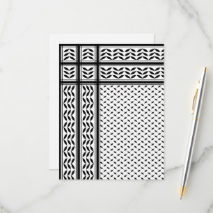 Keffiyeh-Symbol des palästinensischen Widerstandsm RSVP Karte