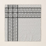 Keffiyeh-Symbol des palästinensischen Widerstandsm Schal<br><div class="desc">Der prominente palästinensische Politiker Jassir Arafat, der sich schnell auf die 1960er Jahre und den Aufstieg der palästinensischen Widerstandsbewegung vorwärtsbewegte, festigte diese Bedeutung hinter dem Keffiyeh weiter. Der Keffiyeh wurde Arafats persönliches Markenzeichen, als er es über seine rechte Schulter zog, um dem Plan Palästinas aus der Zeit vor 1948 zu...</div>