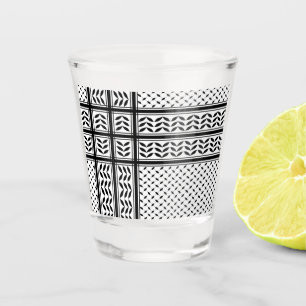 Keffiyeh-Symbol des palästinensischen Widerstandsm Schnapsglas