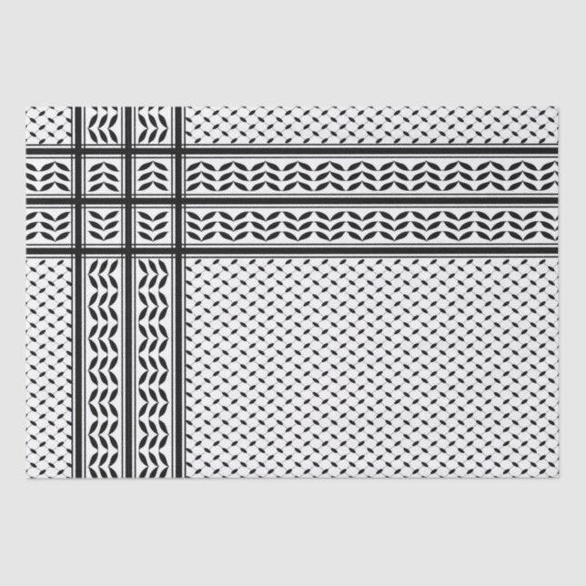 Keffiyeh-Symbol des palästinensischen Widerstandsm Seidenpapier (Vorderseite)