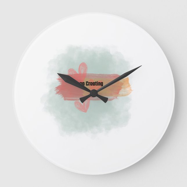 kefp kreativ sein  große wanduhr (Vorderseite)