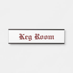 Keg Room Red Türschild