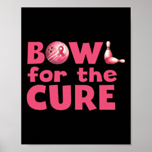 Kegel für die Heilung Bowling Brustkrebs Kegler Pi Poster