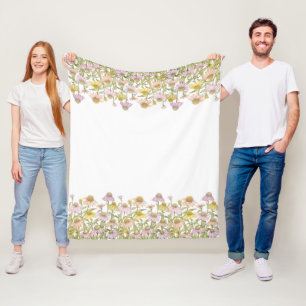 Kegelblumen Blumige Botanische Kunst Wasserfarben- Fleecedecke