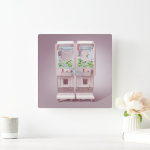 Kegelmaschine Quadratische Wanduhr