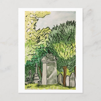 Kehle auf dem Friedhof Postkarte