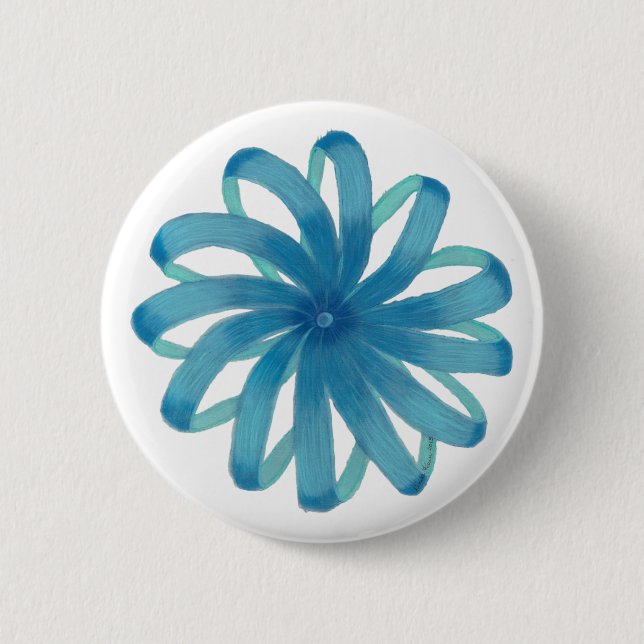 Kehle Chakra heilende Kunst #1 Button (Vorderseite)