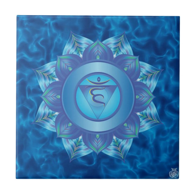 Kehle Chakra Keramik-Fliese Fliese (Vorderseite)