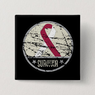 Kehle-Krebs-Überlebend-Männer Vintag Button