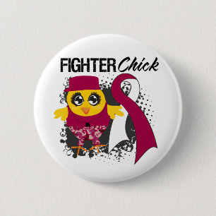 Kehlkopfkrebs-Kämpfer-Küken-Schmutz Button