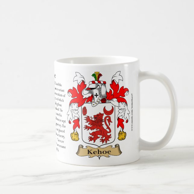 Kehoe, der Ursprung, die Bedeutung und das Wappen Kaffeetasse (Rechts)