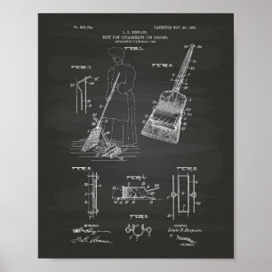 Kehrschaufel 1905 Patent Kunst Schultafel Poster