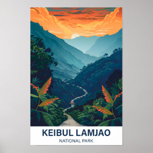 Keibul Lamjao Nationalpark Indien Reise Poster