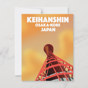 Keihanshin Osaka Kobe Japan Reiseplakat