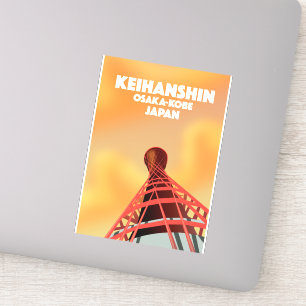 Keihanshin Osaka Kobe Japan Reiseposter Aufkleber