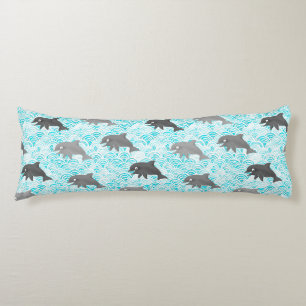 Keiki Watercolor Dolphin Wave Reversible Seitenschläferkissen