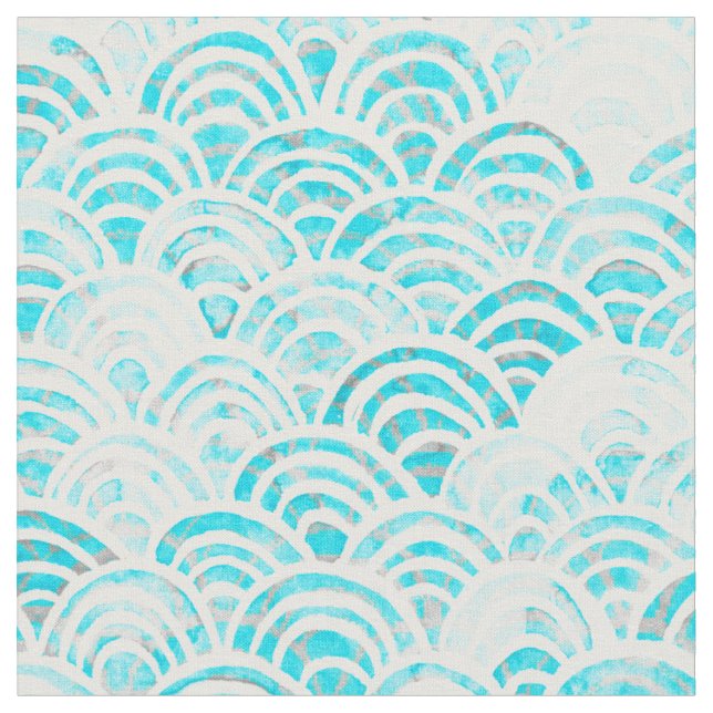 Keiki Watercolor Shibori Waves Stoff (Nahaufnahme)