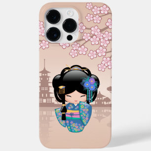 Keiko Kokeshi Doll - Blue Kimono Geisha Girl Case-Mate iPhone 14 Pro Max Hülle