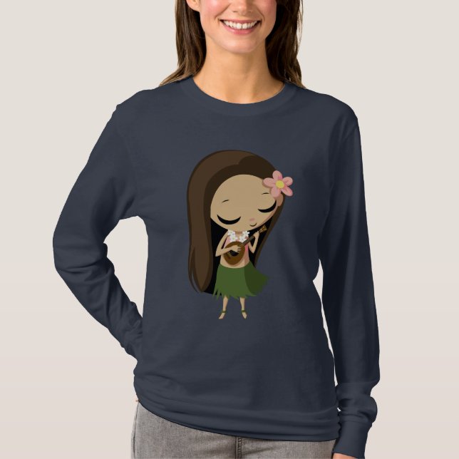 Keilana das Hula Mädchen T-Shirt (Vorderseite)