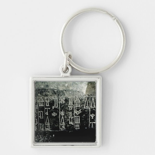 Keilförmiges Skript Schlüsselanhänger (Vorne)