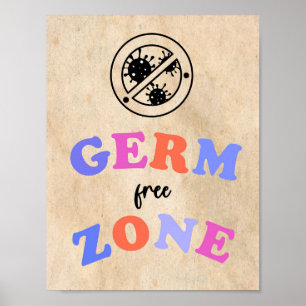 Keimfreies Zone-Plakat Poster