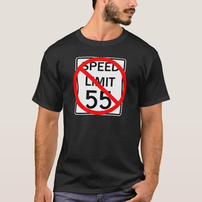 Kein 55 MPH-Höchstgeschwindigkeits-Zeichen T-Shirt (Vorderseite)