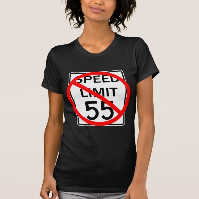 Kein 55 MPH-Höchstgeschwindigkeits-Zeichen T-Shirt (Vorderseite)