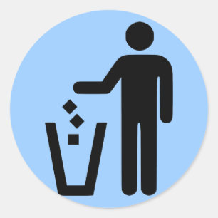 Kein Abwurf Runder Aufkleber