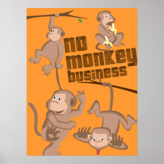 Kein Affengeschäft | Kinderplakat Poster