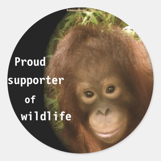 Kein Affengeschäft Runder Aufkleber (Vorderseite)