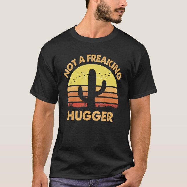 Kein aggressiver Apparel sarkastischer Anti-Huggin T-Shirt (Vorderseite)