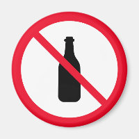 Kein Alkohol | Red Circle Sign | Magnet