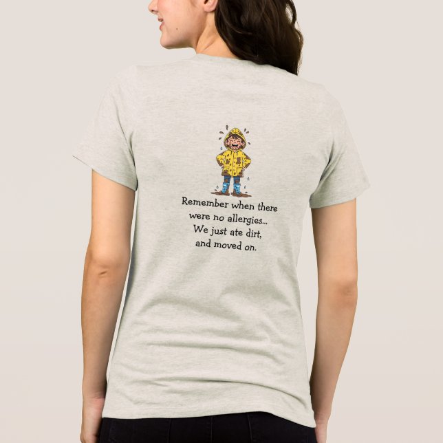 Kein Allergie T-Shirt Tri-Blend Shirt (Rückseite)