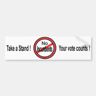 kein Amtsinhaber-Autoaufkleber Autoaufkleber