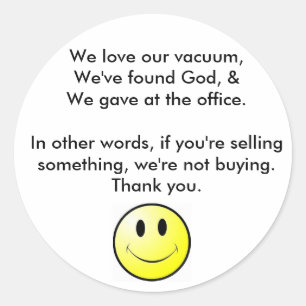 Kein Anbieten Runder Aufkleber