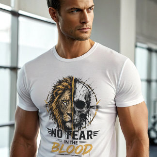 Kein Angst im Blood Lion Skull T-Shirt | Savage