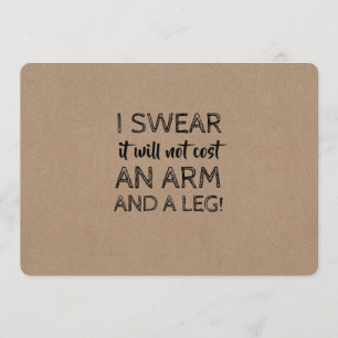 Kein Arm und Leder Kosten Funny Bridesmaid Vorschl Einladung