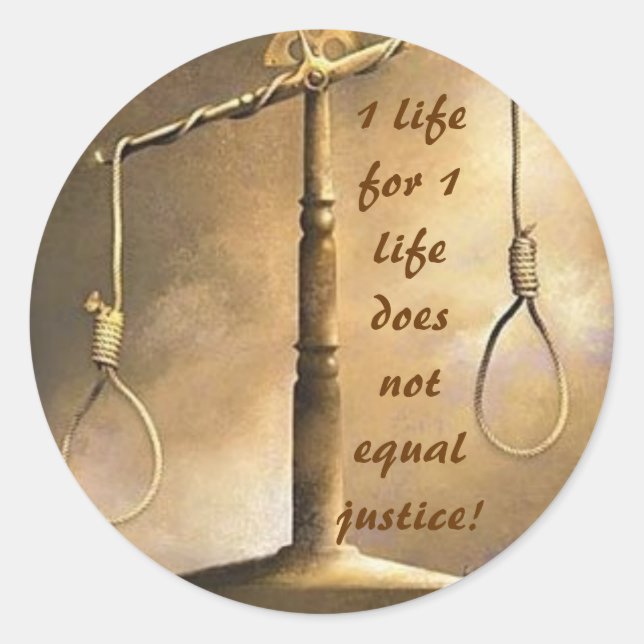 Kein Auge für Auge Runder Aufkleber (Vorderseite)