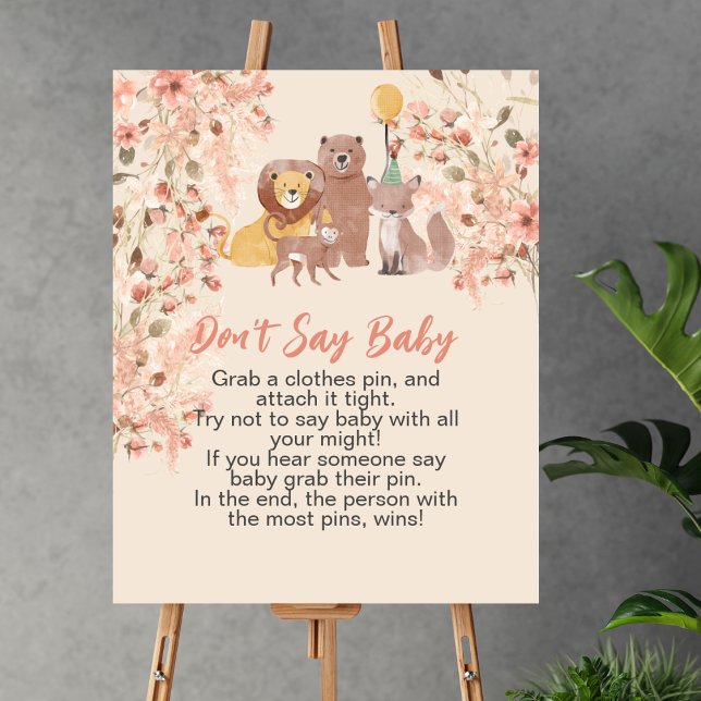 Kein Baby-Boho Safari-Pink-Pampas-Gras Poster (Von Creator hochgeladen)