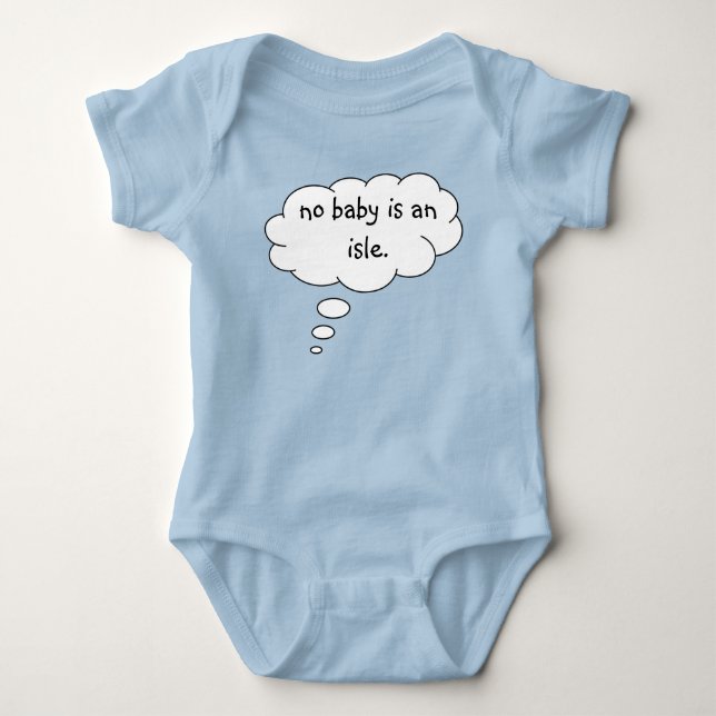 Kein Baby ist ein Isle Funny Strampler (Vorderseite)