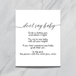 Kein Babyzeichen moderne minimalistische, einfache Poster
