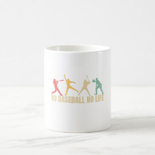 Kein Baseball Kein Leben Lustiger Baseball Kaffeetasse