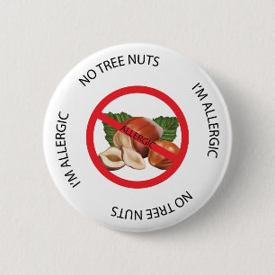 Kein Baum-Nuts Allergie-Alarm-Knopf Button