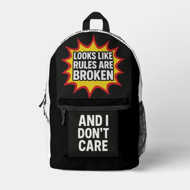 kein Beutel Bedruckter Rucksack (Vorderseite)