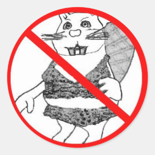 Kein Biberaufkleber Runder Aufkleber
